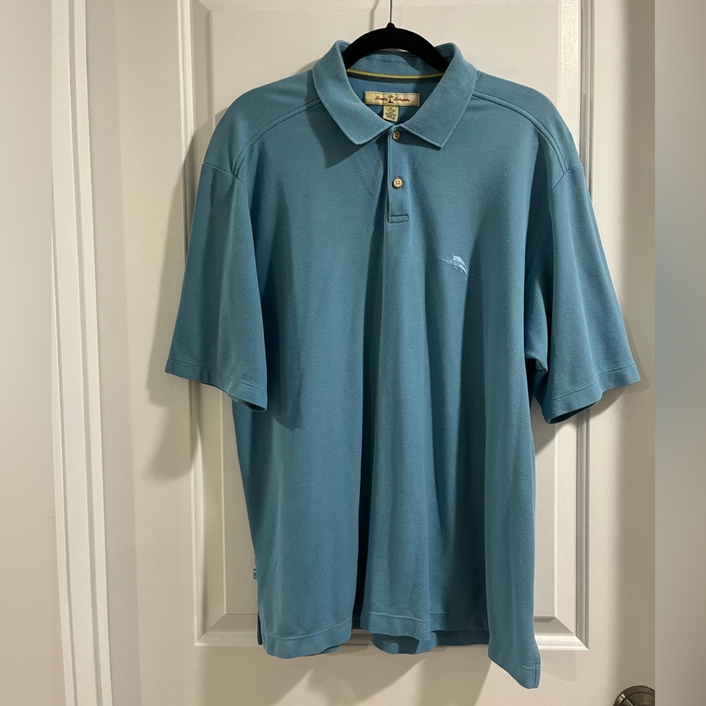 Tommy Bahama Blue Short Sleeve Polo Shirt